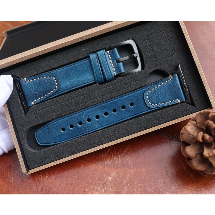 Dây da cho đồng hồ AW Da Bò Pullup Khóa Thép 316L Dành Cho Series SE 7| 6 | 5 | 4 | 3 | 2 | 1