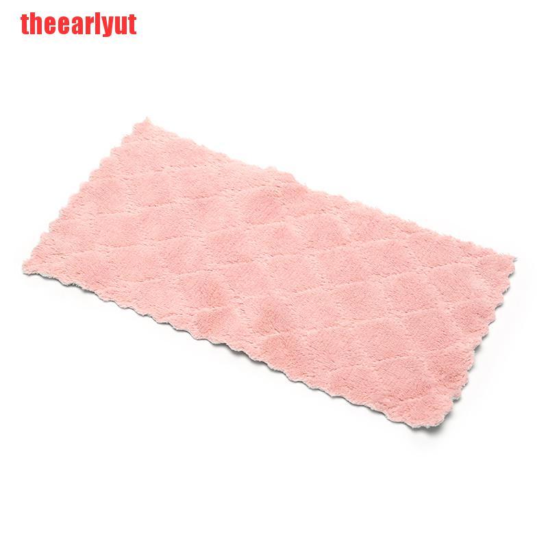 theearlyut 1pc Super Absorbent Microfiber kitchen dish Cloth Household Cleaning Towel