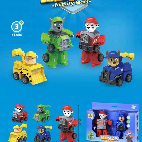 SET 2 XE Ô TÔ ĐỘI CHÓ CỨU HỘ BIẾN HÌNH, xe biến hình Robocar Poli phim hoạt hình Poli và những người bạn hàng loại 1 đẹp