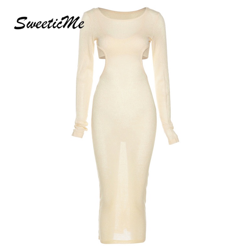 Set Đầm Cổ Tròn Trễ Vai Sweeticme