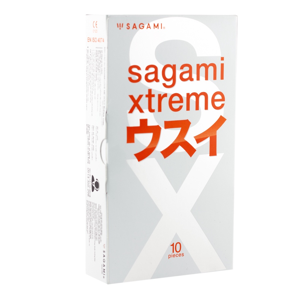 Bao cao su siêu mỏng SAGAMI Super Thin 003 Nhật Bản kiểu truyền thống nhiều gel bôi trơn bcs sieu mong