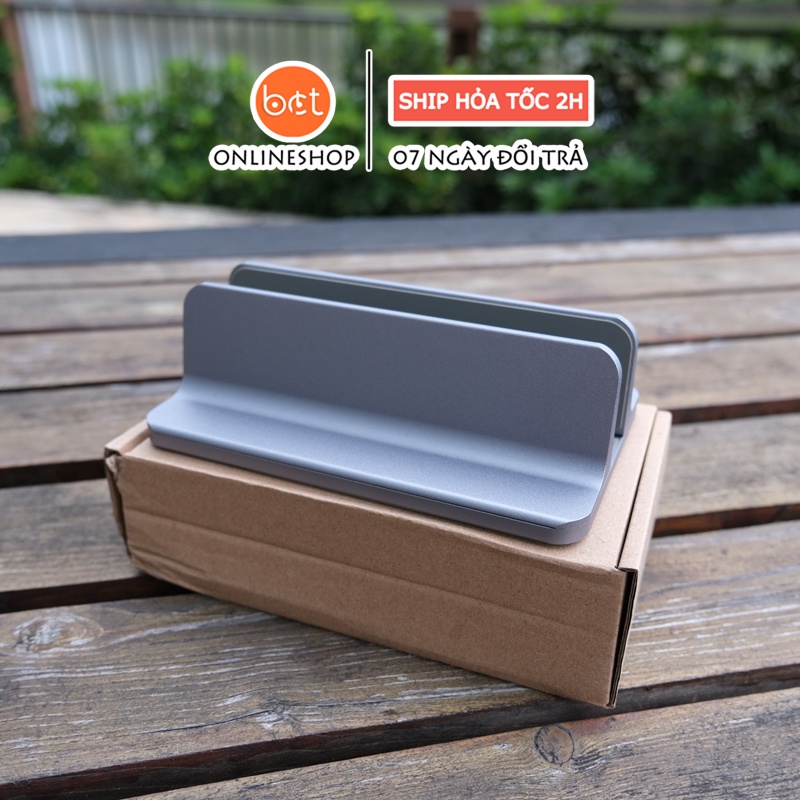 Giá đỡ kiêm đế dựng đứng Laptop Macbook máy tính bảng Ipad kim loại nguyên khối