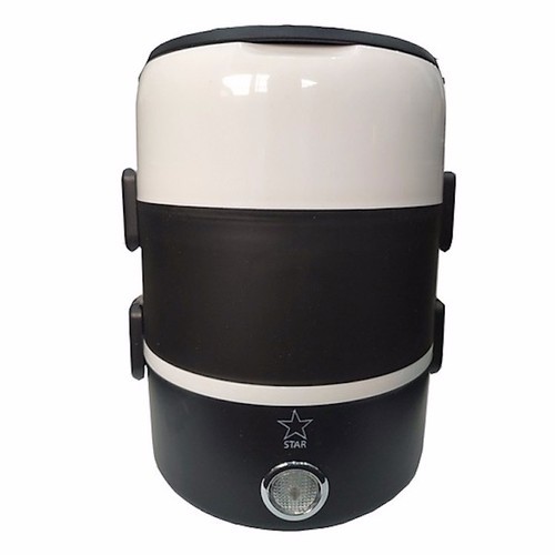 Hộp đựng ủ cơm hâm nóng cắm điện 3 tầng inox cao cấp