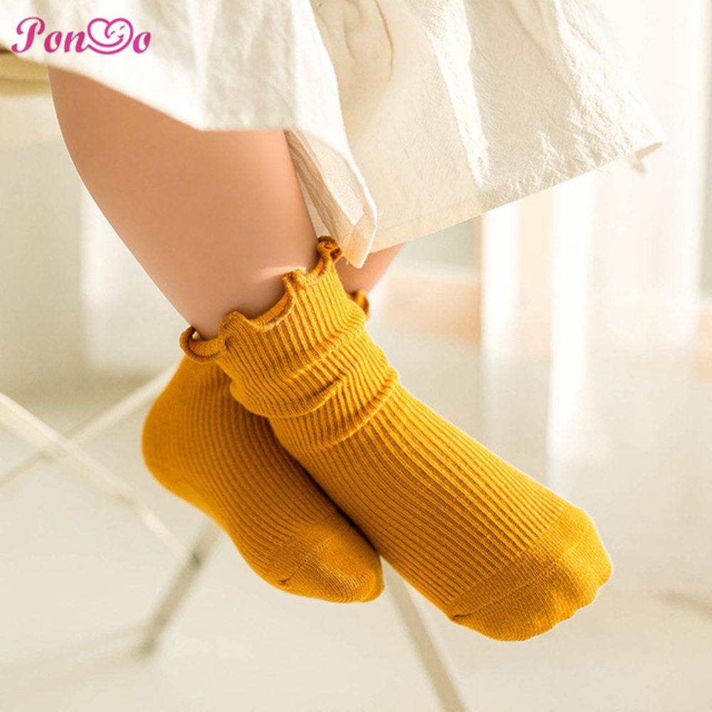 0-5Yrs Baby Girl Socks Girls Flower Lace Tube Sock Soft Cotton Kids Princess Socks