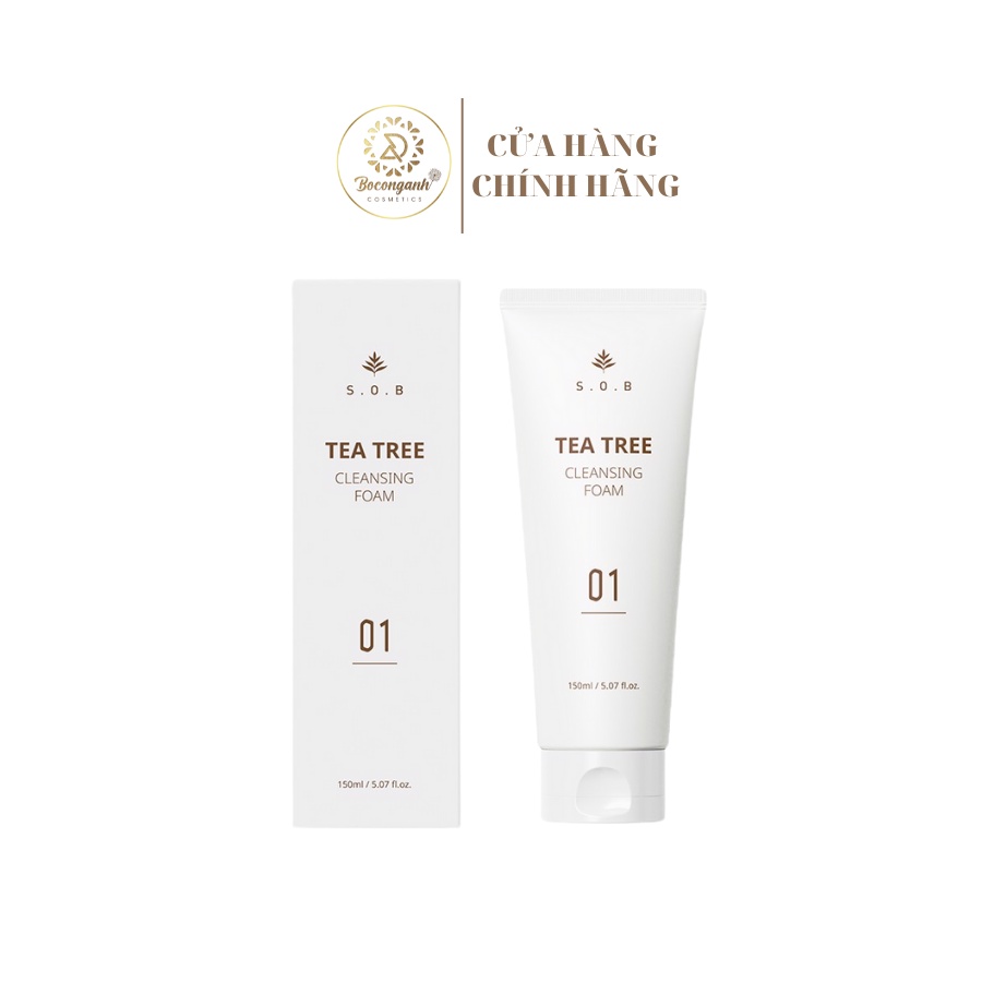 Sữa rửa mặt ngừa mụn tràm trà S.O.B Tea Tree Cleansing Foam Hàn Quốc 150ml