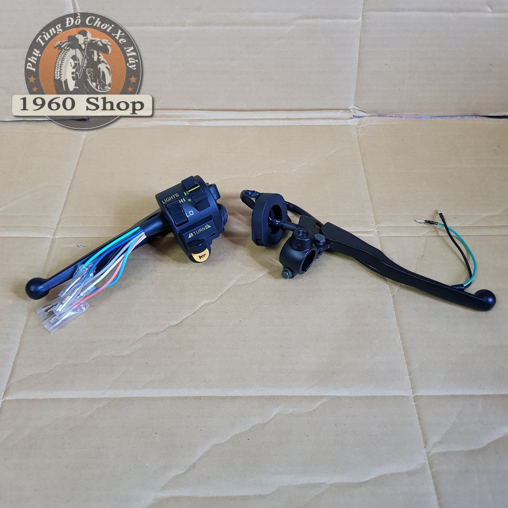 Cùm công tắc xe máy win 100 kèm tay phanh côn phù hợp độ Cafe Racer Tracker GD110 SU GN125 Win CD 67 Dream CUB
