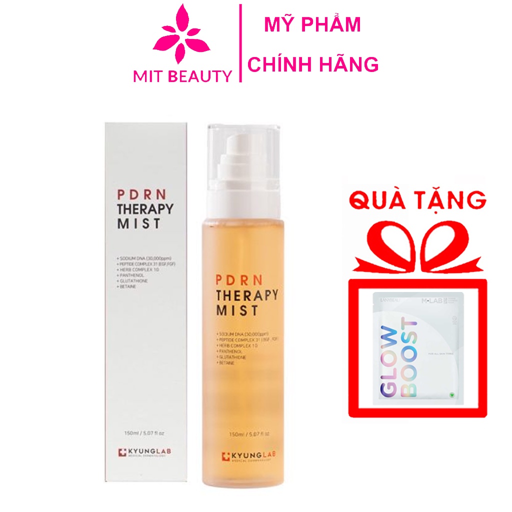 Xịt khoáng cấp ẩm PDRN Therapy Mist Kyung Lab 150ml Mit Beauty dưỡng ẩm da mặt khoá nền trang điểm