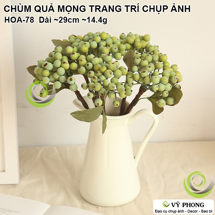 CHÙM QUẢ MỌNG TRANG TRÍ ĐÁM CƯỚI ĐẠO CỤ CHỤP ẢNH SẢN PHẨM INS HOA-78