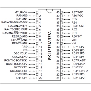 Vi Điều Khiển PIC16F877A DIP40 (Hàng đã kiểm tra)