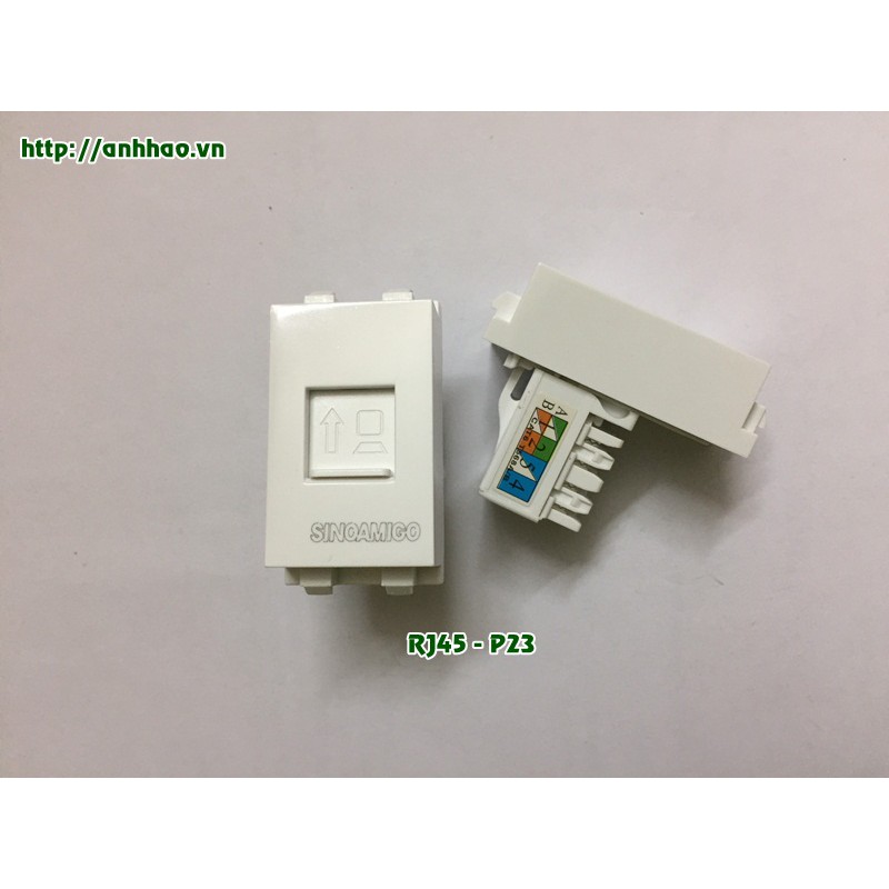 Nhân ổ cắm mạng RJ45 cat5/ Cat6 (chuẩn Wide) Sinoamigo lắp mặt nạ panasonic, ổ cắm âm sàn