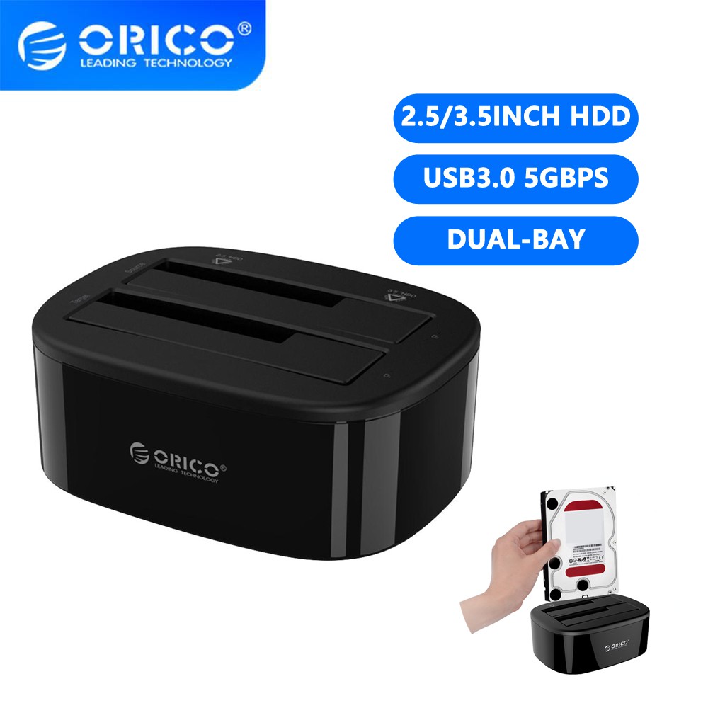 Đế chuyển đổi Orico HDD / SSD gắn ổ cứng kép 6228 US3 HDD USB 3.0 cho 2.5 / 3.5 inch