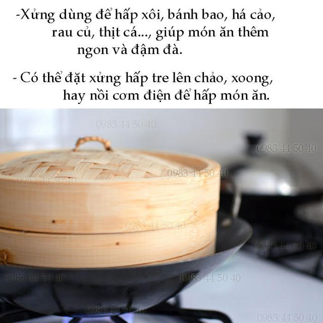 Lồng hấp, xửng hấp bánh, đồ ăn, rau củ, thịt cá - Làm từ tre an toàn cho sức khỏe