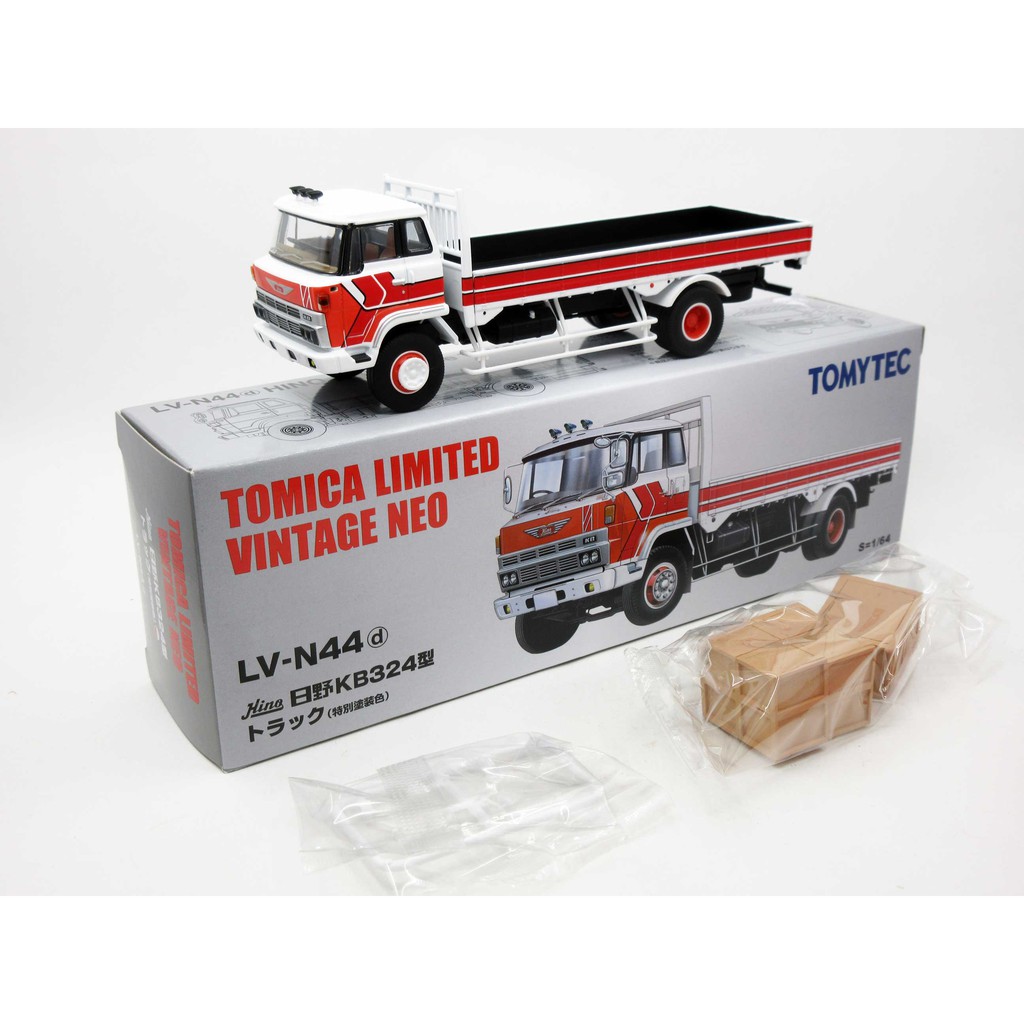 Tomy Tomica Limited Vintage NEO TOMYTEC LV-N44d Hino KB324 Xe Tải Mô Hình Diecast Đỏ / Trắng
