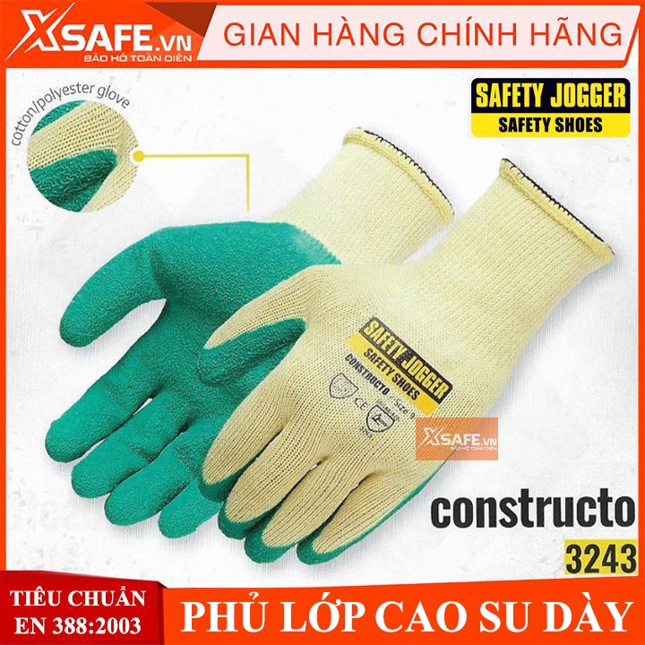 Găng tay bảo hộ Jogger Constructo - Bao tay lao động dày dặn, độ bám tốt, tiêu chuẩn EN 388:2003 - XSAFE