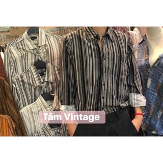 ✅ sơ mi nhung tăm sọc siêu tôn dáng cho nam