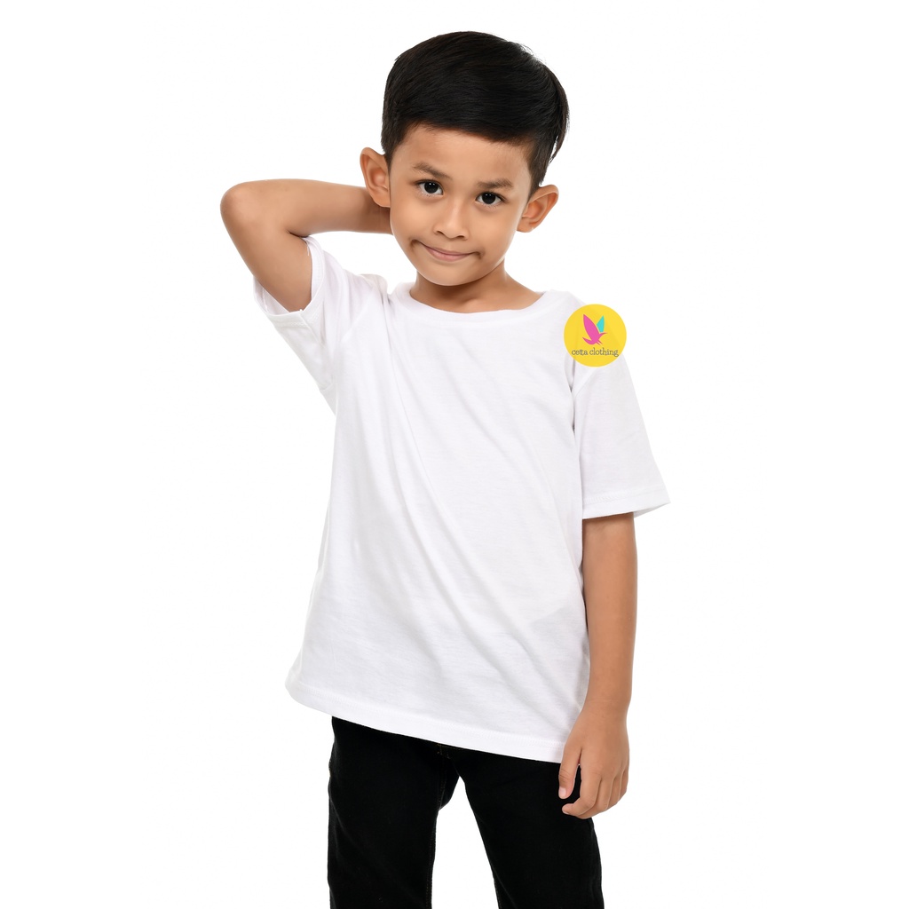 Áo Thun Tay Ngắn Màu Trơn Chất Liệu COTTON Thời Trang Cho Bé Từ 30 Tuổi 2-11 Tuổi