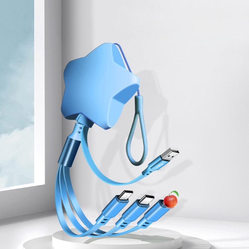 Dây Cáp Sạc Dữ Liệu Micro USB Type-C 6A 3 Trong 1