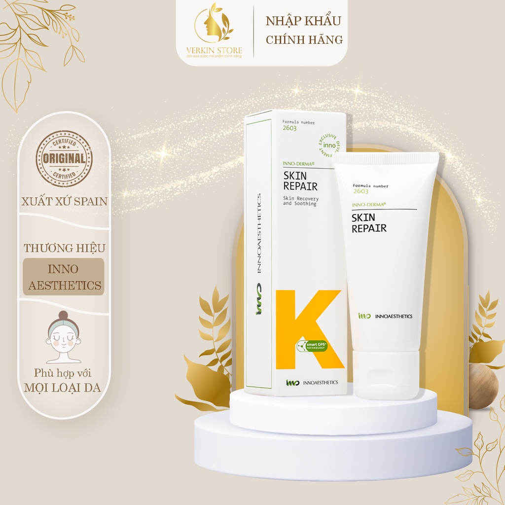 Kem dưỡng phục hồi da khẩn cấp Innoaesthetics Inno-Derma Skin repair 60g  - Verkin Store