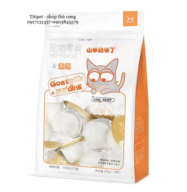 BÁNH PUDDING SỮA DÊ CHO MÈO