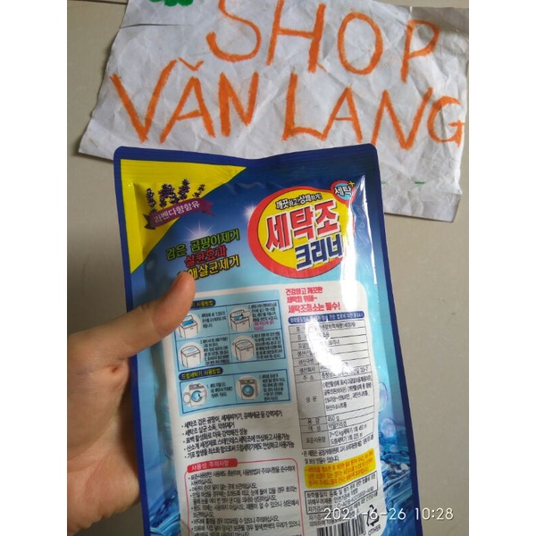 Bột tẩy lồng máy giặt ,bột vệ sinh máy giặt Hàn Quốc gói 450g