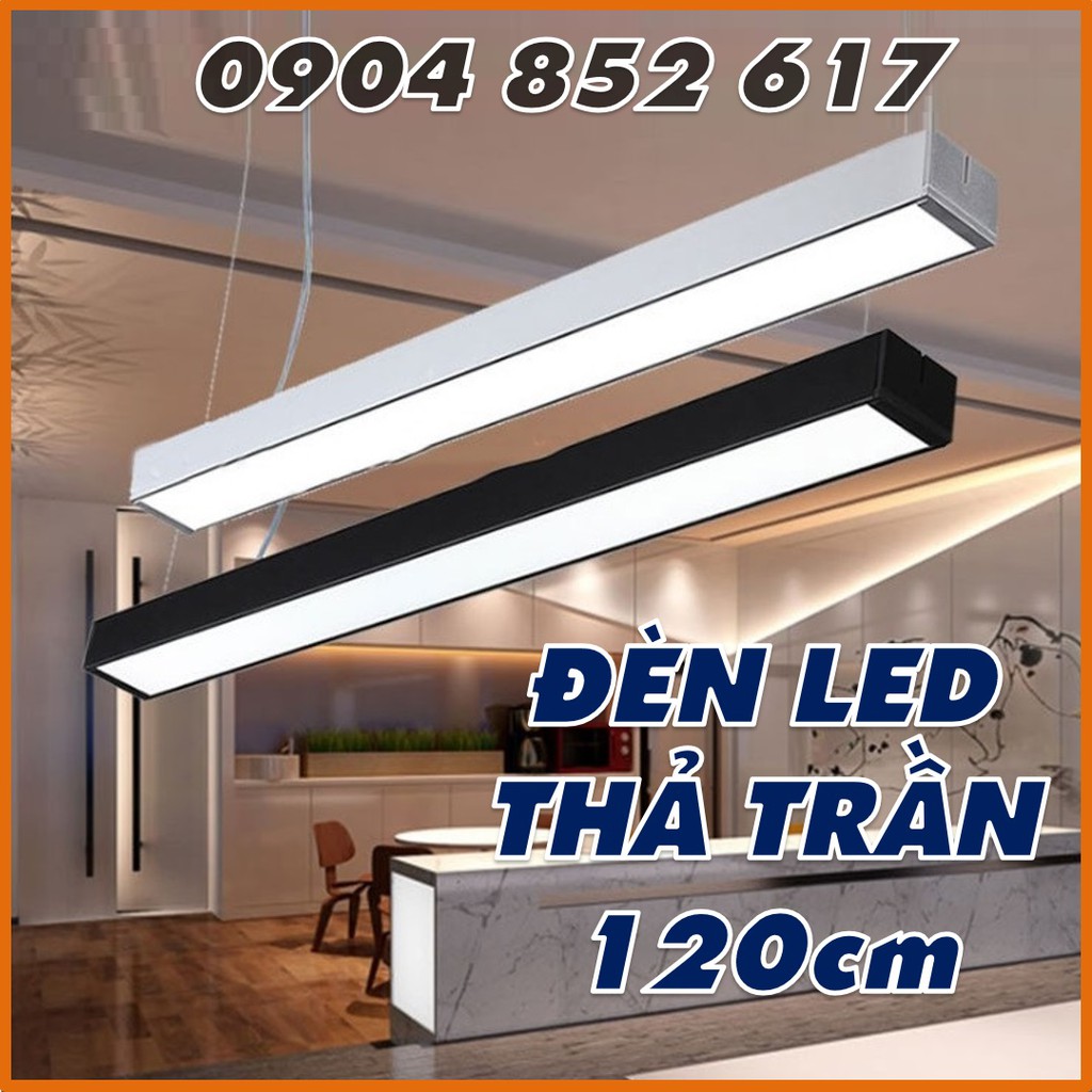 Đèn thả trần văn phòng cao cấp dạng hộp 120cm (1,2m) vỏ đen, trắng