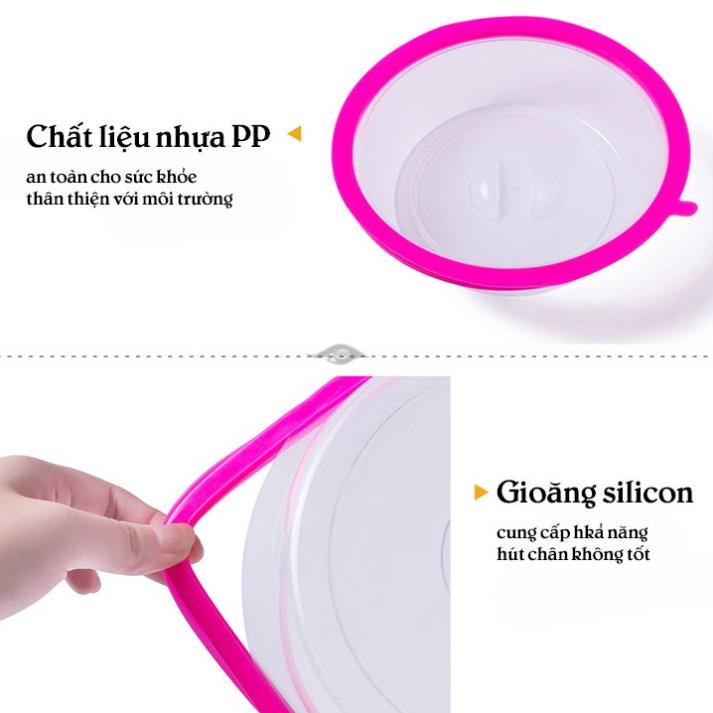 (Video Clip)  Nắp Đậy Thức Ăn Viền Silicon Hút Chân Không Bảo Đảm Vệ Sinh