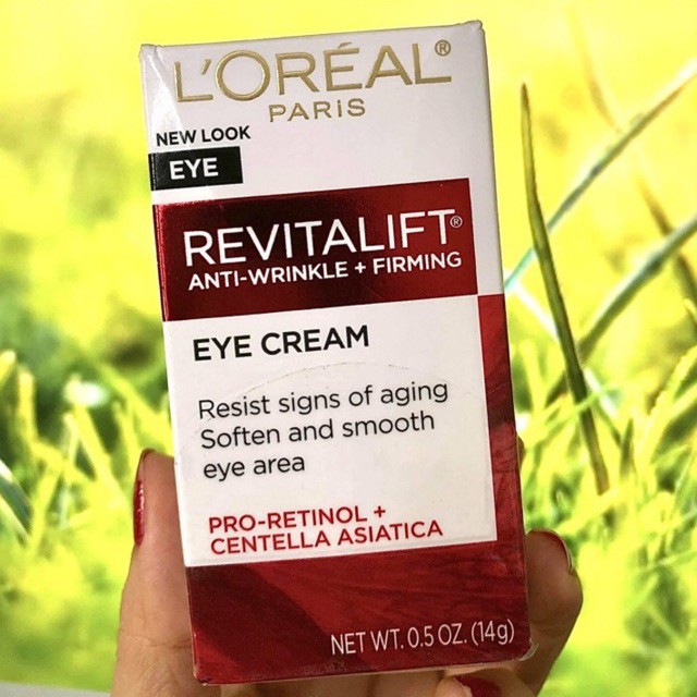 Kem dưỡng mắt L'Oreal Paris Revitalift 14g chống nếp nhăn, vết chân chim, bọng mắt, thâm mắt.