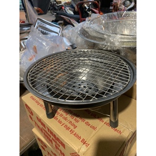 Bếp nướng than hoa inox tròn dày dặn, hàng Việt Nam chất lượng cao. Hàng thật như ảnh