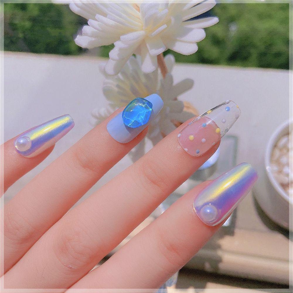 Set 1 5 Móng Tay Giả Chuyên Dụng Trang Trí Nghệ Thuật|Đá Đính Móng Tay Lấp Lánh