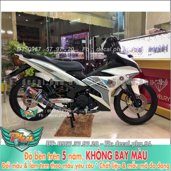 Tem rời Rơi Exciter 150 Y15zr Trắng Xanh (H) -1