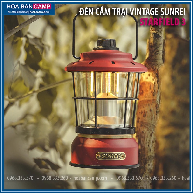 Đèn Bão Cắm Trại Vintage Sunrei STARFIELD 3 | 230Lumens
