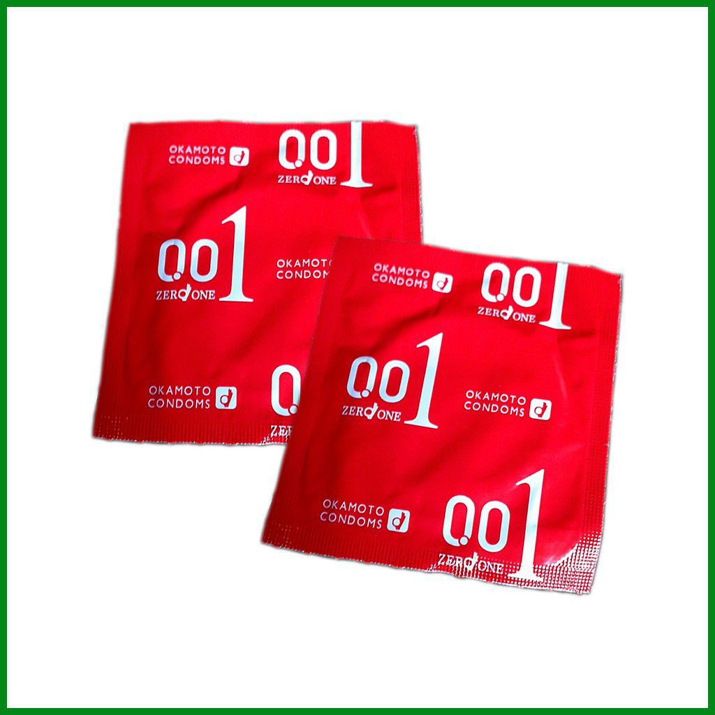 🔥CHÍNH HÃNG 100%🔥 Bao Cao su Okamoto 0.01 PU Mỏng nhất thế giới Truyền Nhiệt Nhanh Hộp 2 Cái