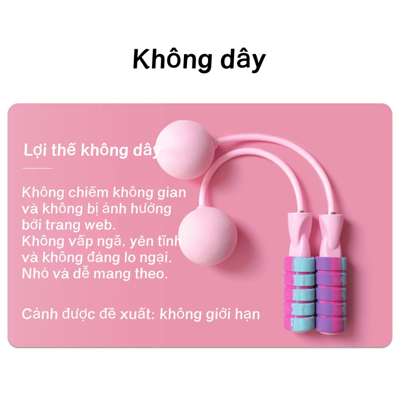 Dây nhảy không dây,  dây nhảy giảm cân, có bóng hiệu quả hỗ trợ luyện tập thể dục. hàng tốt 100%. chất lượng.