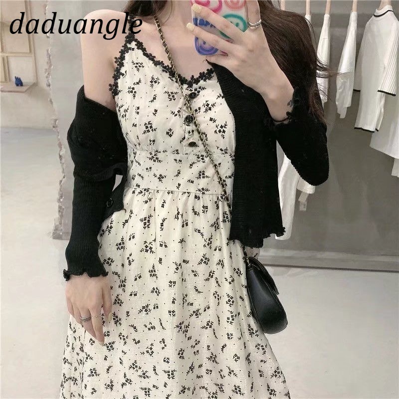 Đầm hoa hai dây Daduhey dáng dài chất mỏng thời trang mới mùa hè 2022 có size lớn cho nữ