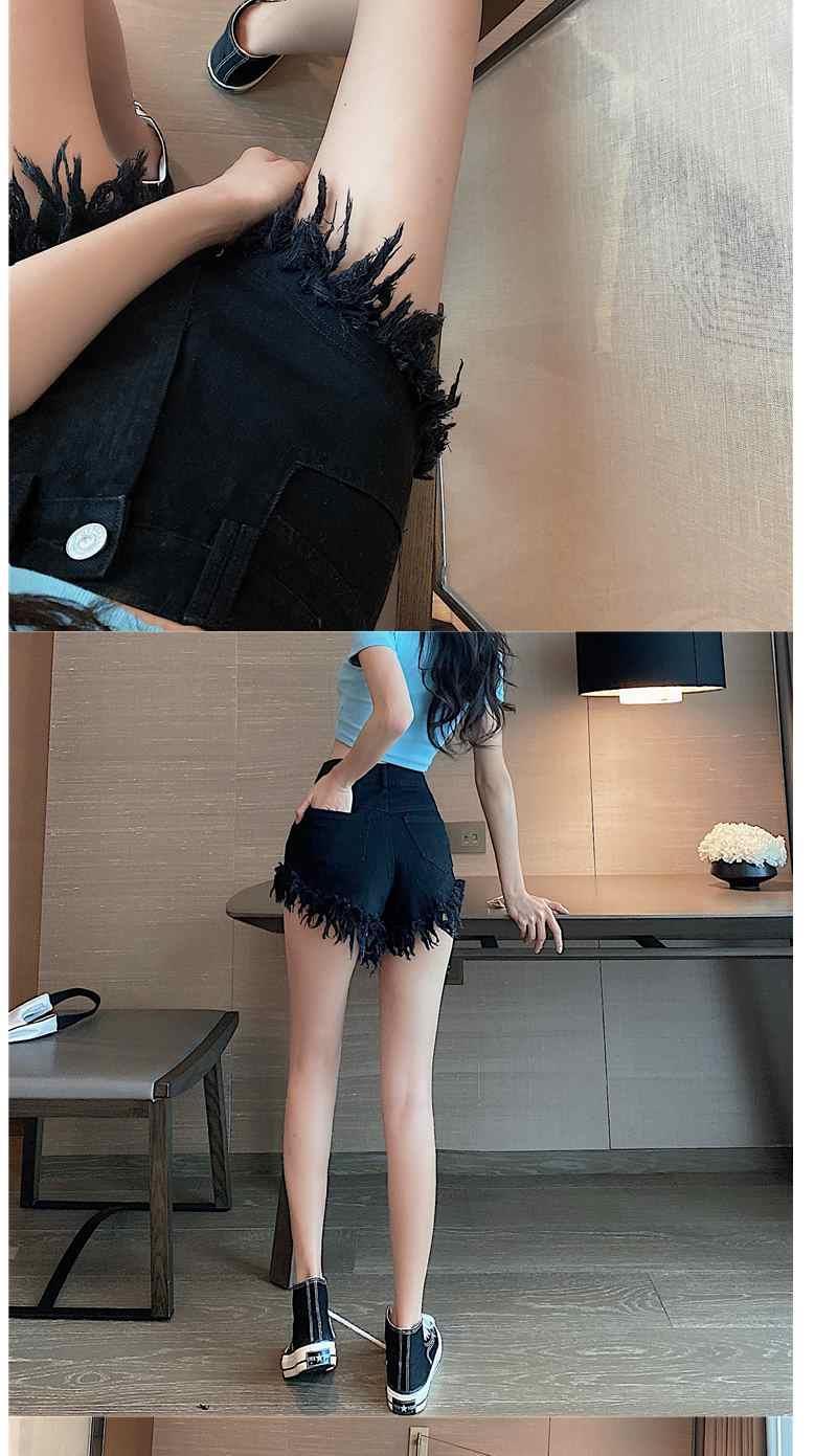 Quần Short Denim Lưng Cao Ống Rộng Phong Cách Hàn Quốc Dành Cho Nữ