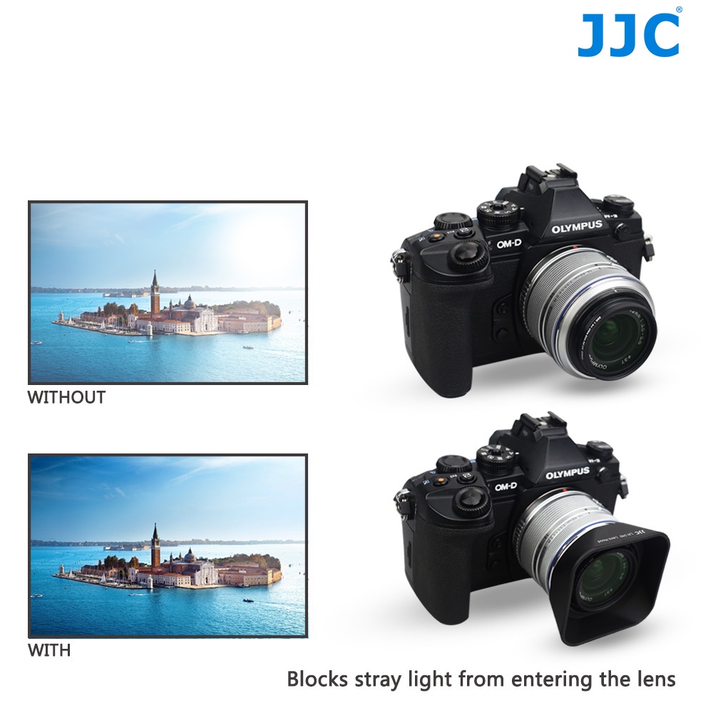 JJC LH-40 Loa Che Nắng Cho Ống Kính Máy Ảnh Olympus M.Zuzuiko 14-42mm 1:3.5-5.6 II RLens, Thay Thế LH-40