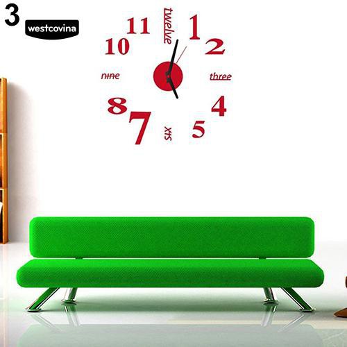 Đồng Hồ Dán Tường Trang Trí Nội Thất Phong Cách Hiện Đại