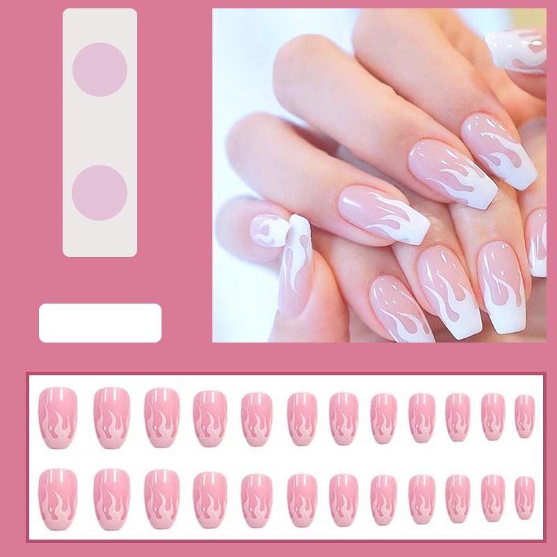 Set 24 Móng Tay Giả Thời Trang Kèm Keo dán