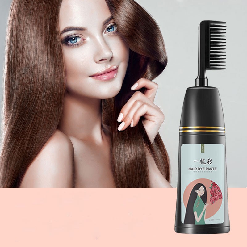 Bộ lược nhuộm tóc thông minh 1 nút bấm phiên bản cao cấp nhiều màu (phủ bạc)