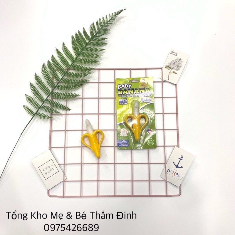 [THẮM ĐINH] Gặm nướu hình quả chuối ngộ nghĩnh an toàn cho bé yêu