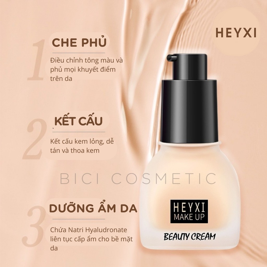 Kem Nền Che Phủ Dưỡng Ẩm HEYXI  làm đều màu da Beauty Cream Skin Foundation 30ml | WebRaoVat - webraovat.net.vn