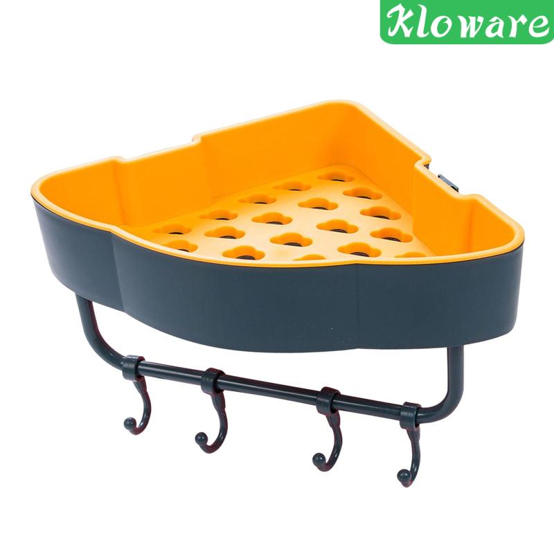 Kệ Đựng Đồ Dùng Gắn Góc Tường Có Lỗ Thoát Nước Tiện Dụng Cho Nhà Bếp / Nhà Tắm