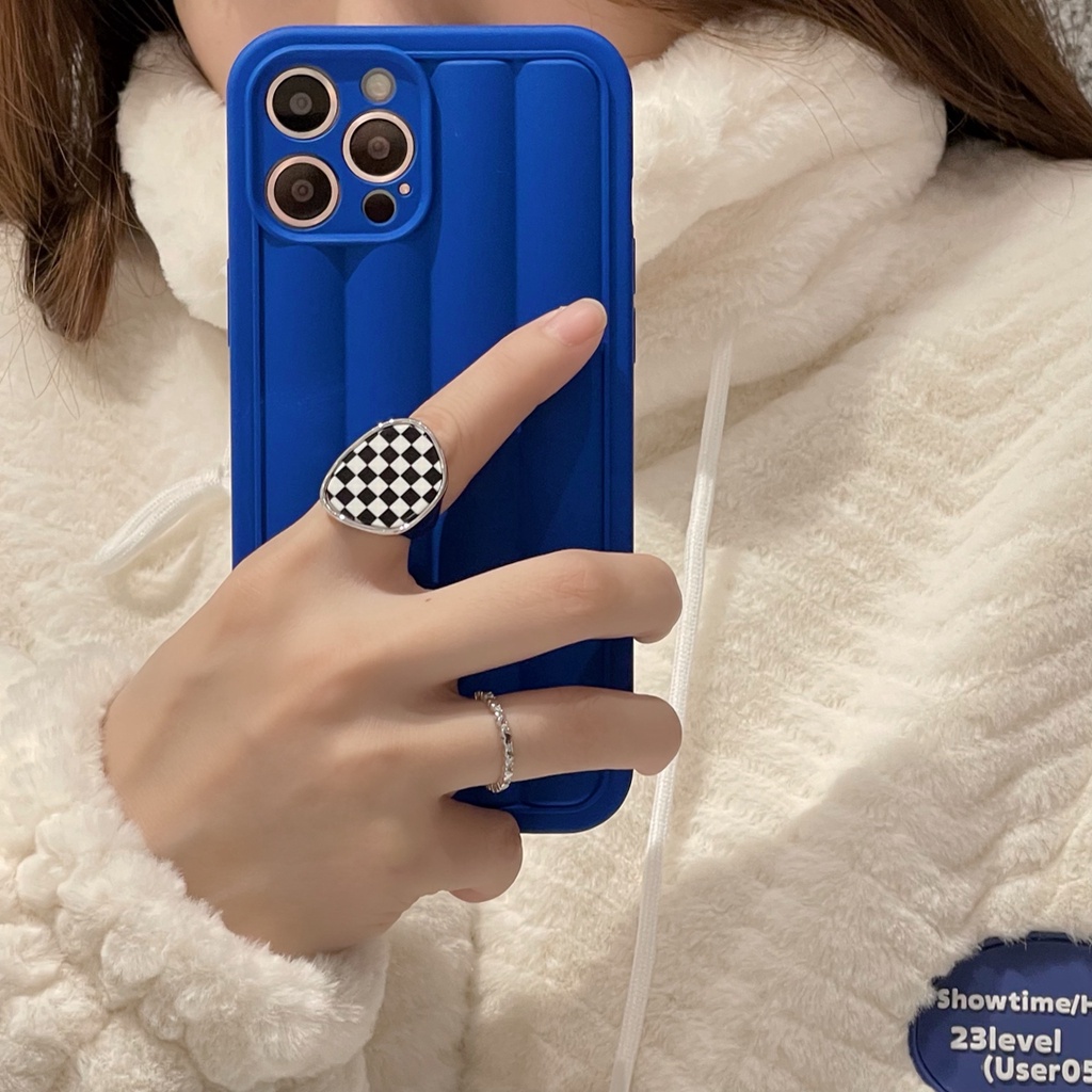 Ốp Điện Thoại Hình Trứng Cuộn Màu Xanh Dương Cho iphone 13 13 promax X XS Xr max 11pro max 12 pro max
