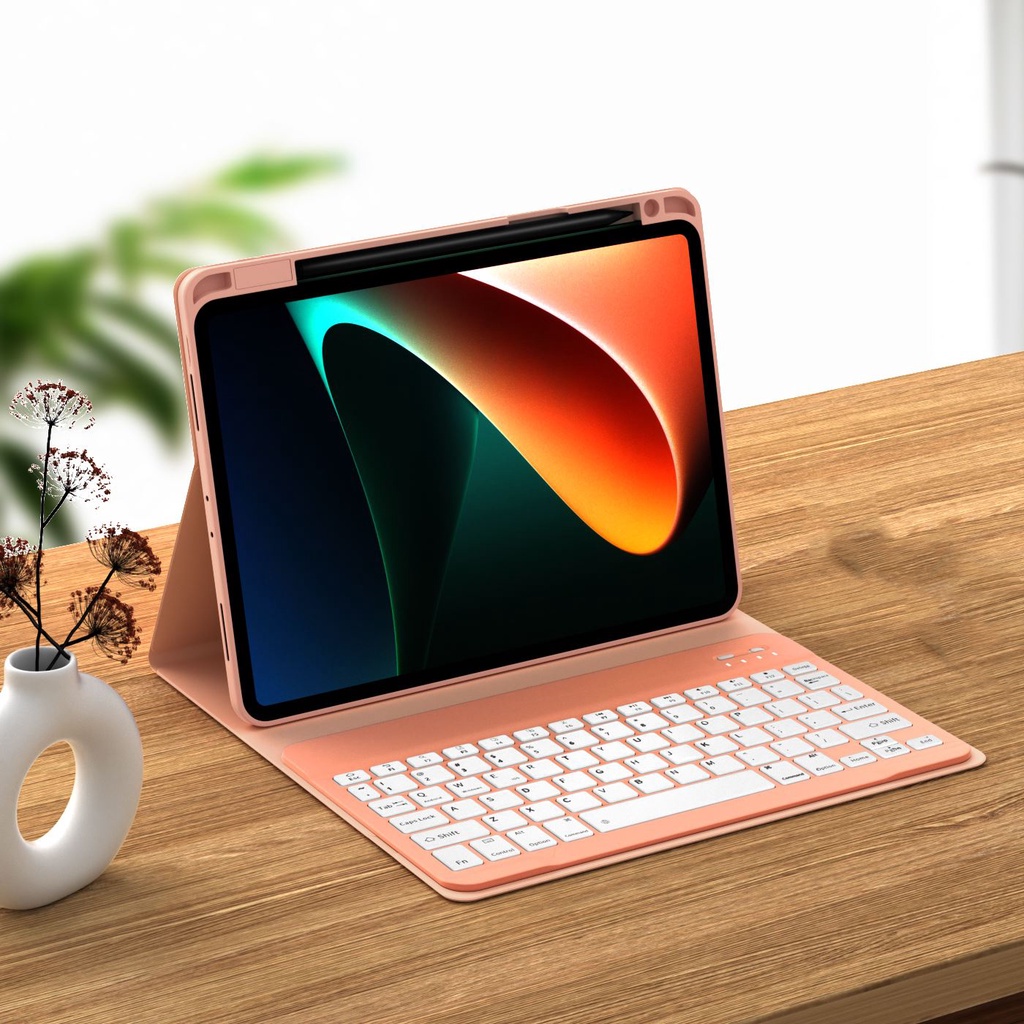 Bao Da PU Nắp Gập Kèm Bàn Phím Bluetooth Không Dây & Ngăn Đựng Bút Cho Xiaomi Pad 6 Pro 11 inch 2023 Xiaomi Mi Pad 5 5 Pro 11 "Ốp