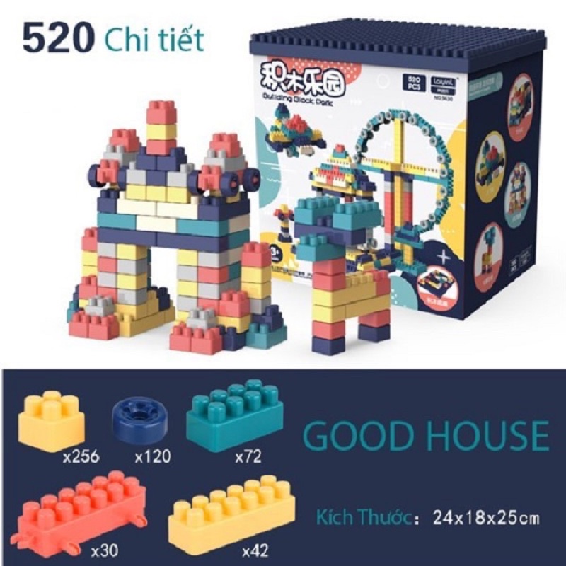 Đồ Chơi Lego Cho Bé 520 Chi Tiết