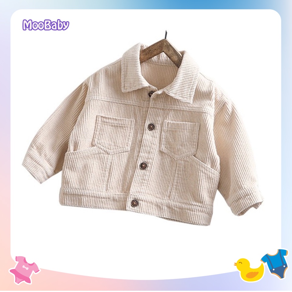 Áo Khoác Bé Trai Chất Nhung Tăm Cao Cấp, Áo Thu Đông Dài Tay Cho Bé Từ 10-27kg - MOOBABY SHOP