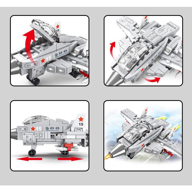 119 Chi Tiết – Bộ Đồ Chơi Lắp Ghép Mô Hình Máy Bay Chiến Đấu, Lắp Ráp Mô Hình Máy Bay Phản Lực