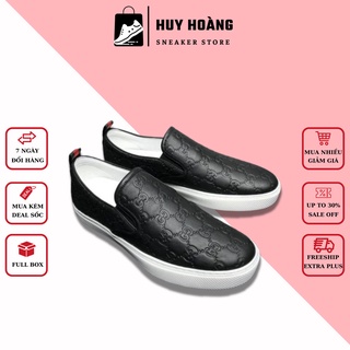 Giày Lười Slip On Nam Gucci Hàn Quốc Đẹp Giá Rẻ Nhất - Da Bóng - Đế Khâu Chắc Chắn