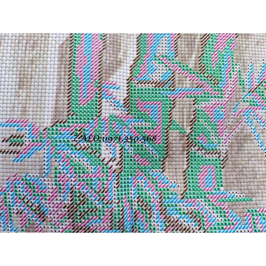 Tranh thêu chữ thập Mai Lan Trúc Cúc 130x59cm