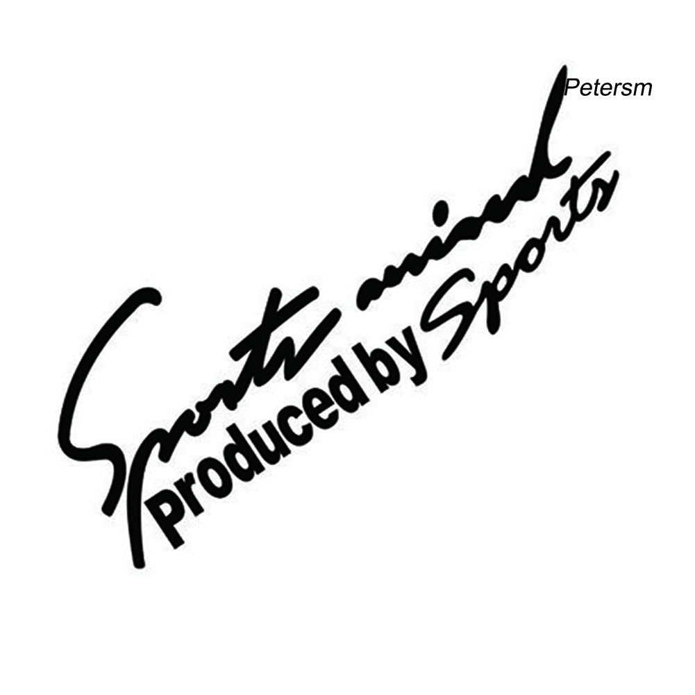 Miếng dán trang trí xe hơi họa tiết chữ cái Sports Mind Produced by Sports cá tính thời trang